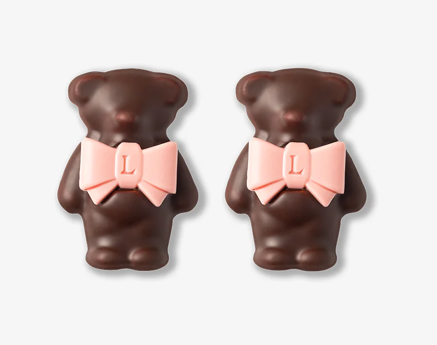 Duo of Ladurée Marshmallow Bears - Dark Chocolate